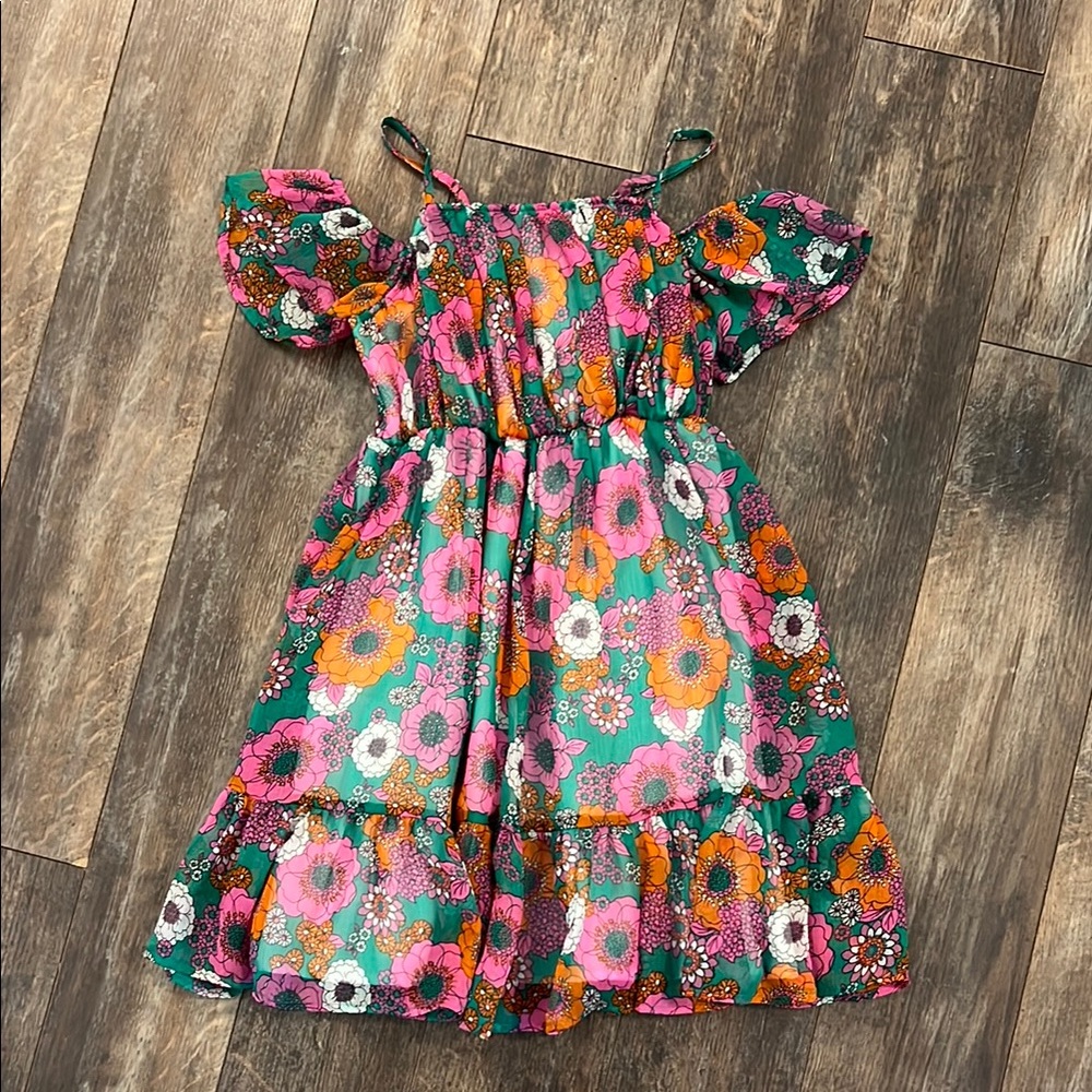 Vibrant Floral Kids Dress